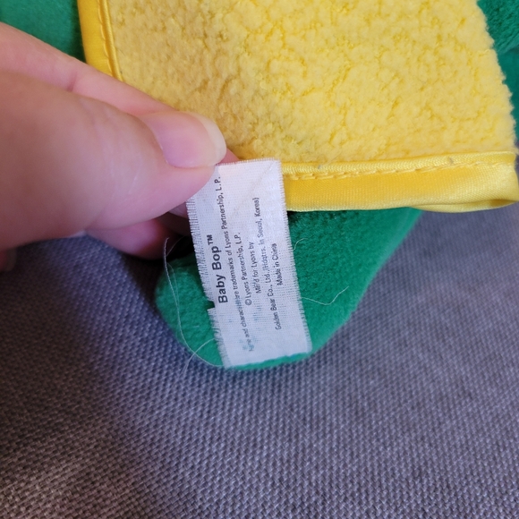 Baby Bop Green Yellow Blanket PLUSH ONLY - Tested Does NOT Sing ABC Song - Picture 5 of 6